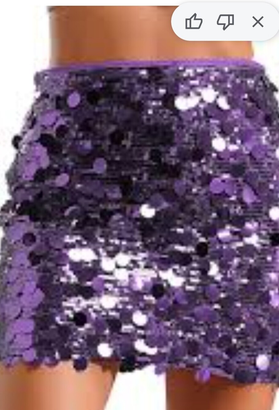 NWT Dwirapal Purple Body Con Sequin Mini Skirt   Size M